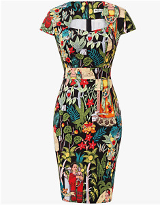 GRACE KARIN Women's 50s Vintage Pencil Dress Cap Sleeve Wiggle Dress
