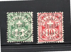 Schweiz 1902 Wertschildmarken luxus gebraucht Eschenbach (St.Gallen) - Picture 1 of 2
