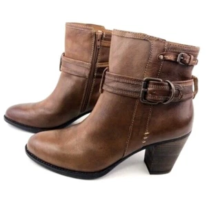 Sofft By BORN Size 7 Wyoming Brown Leather Ankle Boots Western Boho Comfort - Picture 1 of 12