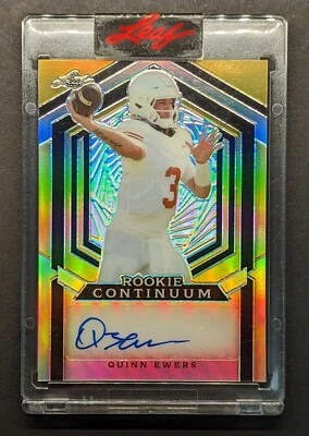 QUINN EWERS Rookie Auto 2023 Leaf Rookie Continuum Gold Prizm SP /21 RC - Image 1 of 4