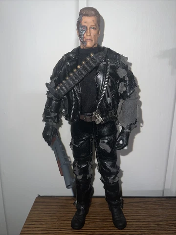 Custom Battle Damaged T-800 Terminator 1/6 Figure 12” Schwarzenegger T2 Cover