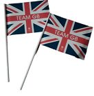 Union Jack 2pk Handheld Flags Paper Olympics Team GB Street Party Royal 