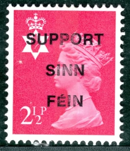 GB Machin Regional 21/2p NORTHERN IRELAND Overprint *SUPPORT SINN FEIN* G2WHITE22 - Bild 1 von 6