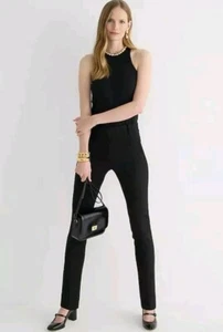 NWT J.Crew 365 Dress Pants Cameron Sz 0 Petite Stretch High Rise Black 114 New - Picture 1 of 11