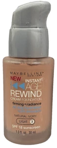 NEW MAYBELLINE Instant Age Rewind Cream FOUNDATION-NATURAL IVORY LIGHT 3 - Picture 1 of 1