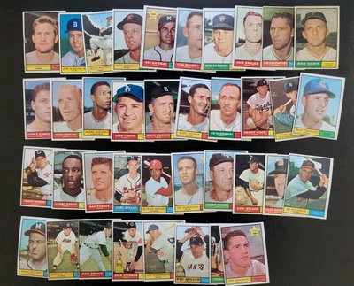 1961 Topps Baseball Cards- 39 Different Vintage Cards - Norm Larker | Bob Oldis - Image 1 of 4