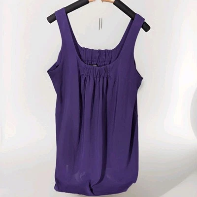 Camiseta sin mangas Daisy Fuentes para mujer talla grande púrpura sin mangas  Foto 1 de 2