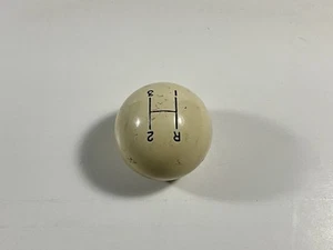 Vintage 3-Speed Manual Shifter Knob White H Pattern 3/8” X 24 Thread - Picture 1 of 4