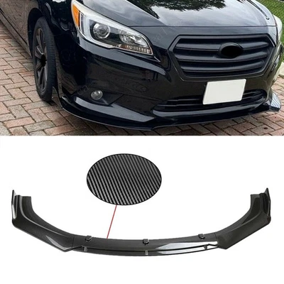 Carbon Fiber Front Bumper Lip Spoiler Splitters Body Kit For Subaru Impreza WRX Foto 1 de 4