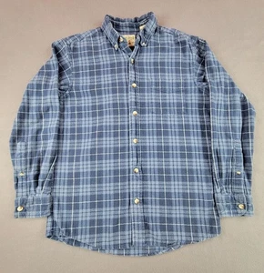 Red Head Brand Co Men's Medium Blue Button-Up Plaid Flannel Long Sleeve Shirt - Picture 1 of 10