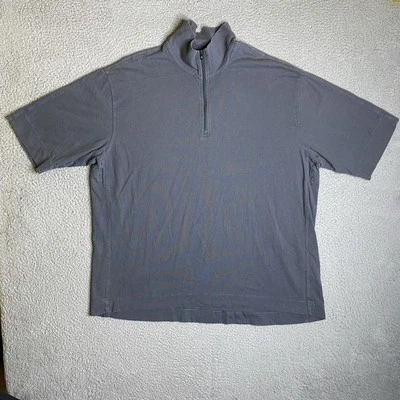 Camisa Victorinox Hombres 2XL Polo Gris 1/4 Cremallera Logo Manga Corta Preppy Informal Foto 1 de 4