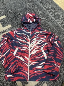 Size 3 - L - Moncler Chandon Jacket Red White Blue Tiger Camo - Picture 1 of 20