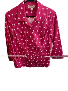 Christopher Banks Damen Gr. S Sakko Blazer mit Knöpfen rosa mit weißen Quadraten - Bild 1 von 6