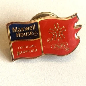 Maxwell House Official Supplier Pin '88 Winter Olympics Calgary Canada - Picture 1 of 2