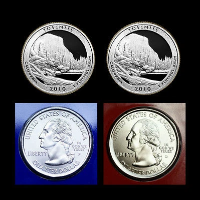 2010 P+D+S+S Yosemite Set National Parks America the Beautiful ~ PD in Mint Wrap - Image 1 of 4