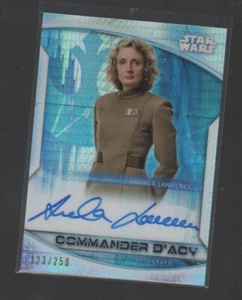 AMANDA LAWRENCE AS COMMANDER D'ACY 2020 TOPPS STAR WARS CHROME AUTO #A-AL /250 - Picture 1 of 1