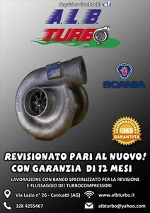 TURBO TURBINA TURBOCOMPRESSORE CAMION SCANIA 142/143 DS14 12 MESI DI GARANZIA - Foto 1 di 8