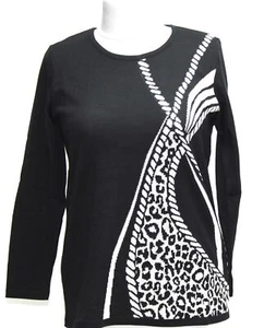 Pullover Langarm Schwarz-Weiss Gr- 40,42,50,54 - Bild 1 von 15