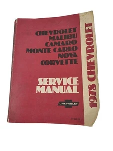 1978 Original Chevy Shop Manual Camaro Corvette El Camino Caprice Monte Carlo PB - Picture 1 of 6