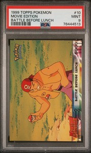 1999 Topps Pokemon The Movie Ed. Battle Before Lunch Non Holo #10 – PSA 9 (MINT)