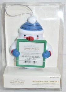 Marco de fotos adorno árbol de Navidad muñeco de nieve Wondershop At Target 2017 - Imagen 1 de 4