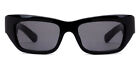 Gucci GG1296S Sunglasses Men Black Gray Rectangle 55mm New & Authentic