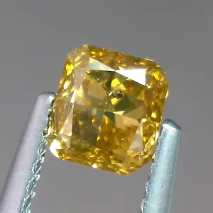 1.01ct Cushion Fancy Yellowish Green Untreated Natural Earth Mined Loose Diamond - Picture 1 of 4