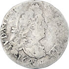 [#1061824] Coin, France, 4 Sols aux 2 L, 1691, VF(20-25), Silver, Gadoury:106
