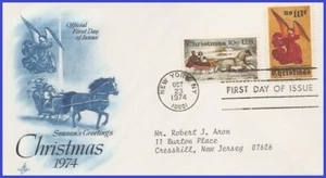 USA4 #1550 ADDR ARTCRAFT FDC Combo2 Christmas Angel - Picture 1 of 1