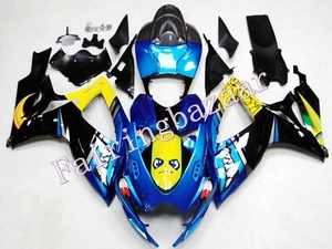 Fit for 2006 07 GSXR600 GSXR750 Blue Black Rossi Shark ABS Injection Fairing Kit - Picture 1 of 8