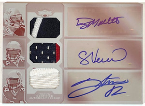 2011 Topps Triple Threads Print Plate Ryan Mallett/S.Vereen/S.Ridley Auto RC 1/1