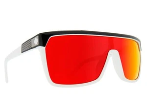 SPY FLYNN SUNGLASSES HAPPY GREY GREEN w/ RED SPECTRA SUNGLASSES. - Foto 1 di 4