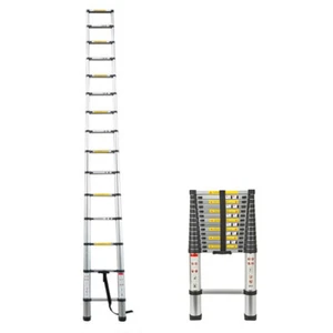 Teleskopleiter Ausziehleiter Alu Teleskopleiter Einklappbar Aluminiumleiter 4.4m - Bild 1 von 7
