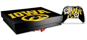 Skin for XBOX One X Console Controller Hawkeyes Tigerhawk Oval 01 Gold Black - Picture 1 of 3