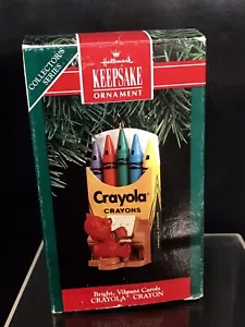 Hallmark CRAYOLA CRAYON #3, Bright, Vibrant Carols Ornament 1991 NOS QX421-9 NIB - Bild 1 von 7
