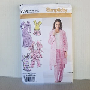 Simplicity Sewing Pattern 3696 Misses' Pull-on Shorts Robe Knit Nightgown-Uncut - Picture 1 of 5