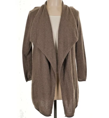 Cárdigan Charter Club 100 % cachemir frente abierto marrón talla grande Foto 1 de 4