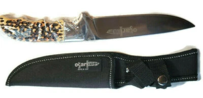 Ozark Mountain 固定刀片 10 英寸刀 SA29 带鞘狩猎骨柄 — 第 1/4 张图片