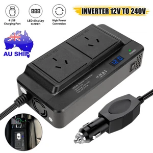 Car Power Inverter 12V to 240V AC Converter 200W With 4 USB/Phone Charger Auto - Picture 1 of 12