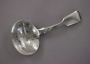William IV Fiddle Caddy Löffel hell geschnitten Vogel & Blume 1836 Lias London - Bild 1 von 4