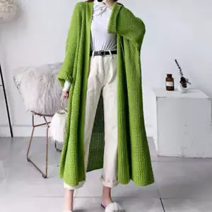Long Sleeve Cardigan Jacket Loose Thick Womens Coat Autumn Winter Knit Design - Picture 1 of 17