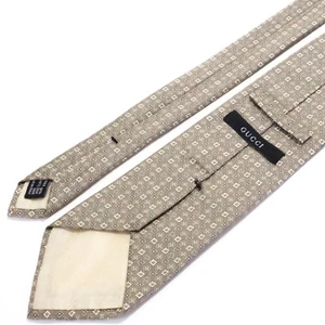 Gucci Tie - Brown/Beige - G print - Geometric - Silk - Italy - Picture 1 of 12
