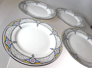 x4 Vintage Art Nouveau Shelley English Tea Plates Bone China Pattern 11171 - Picture 1 of 9