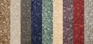 Chenille floral Shelby Drapery Upholstery home fabric the yard 56" Wide 9 COLORS - Picture 1 of 9
