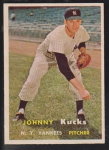 1957 TOPPS BASEBALL #185 JOHNNY KUCKS NM **** FREE SHIPPING **** - Picture 1 of 1
