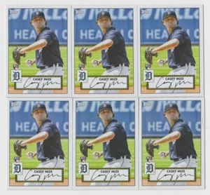 (6) Casey Mize 2021 TOPPS SERIES 1 1952 TOPPS REDUX ROOKIE LOT #T52-7 TIGERS - Picture 1 of 1