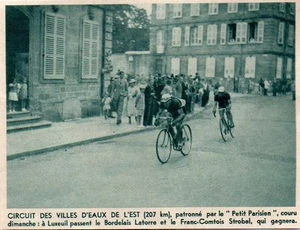 1938 -- LUXEUIL RENNPASSAGE RADFAHRER CIRCUIT DES CITIES D EAU 3K802 - Bild 1 von 1