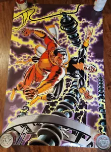 1994 DC Comics Jerry Ordway '93' Shazam vs Black Adam Poster, Nice, L@@K - Picture 1 of 7