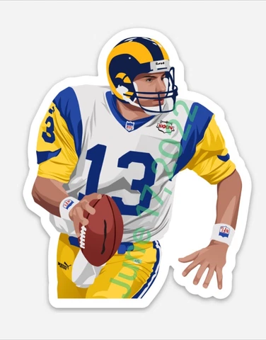 Kurt Warner Magnet #13 L.A Rams (St. Louis) Character Rendering NFL Football Cover