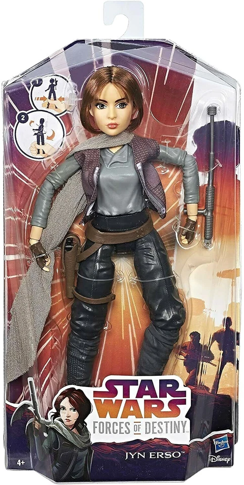 Star Wars JYN ERSO Hasbro Forces of Destiny Action Figure 28cm Boxed